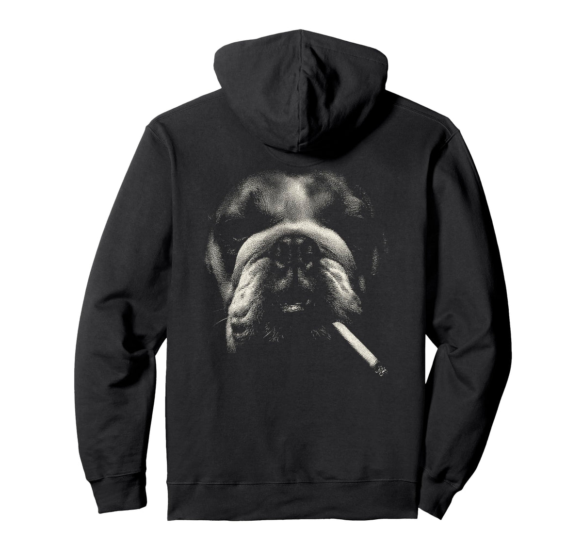 English Bulldog Smoking Cigarette Hoodie - Streetwear Style Men Women