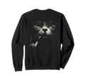 Cat Smoking Pipe Glasses Meme Sweatshirt - Casual Everyday Wear Unisex