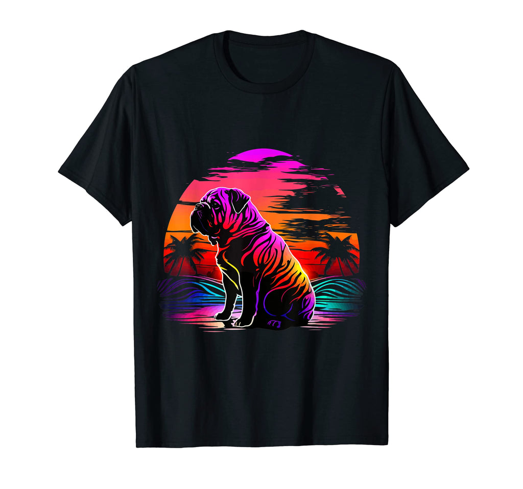 Bulldog Vaporwave Aesthetic Dog T-Shirt - Custom Art Print Men Women