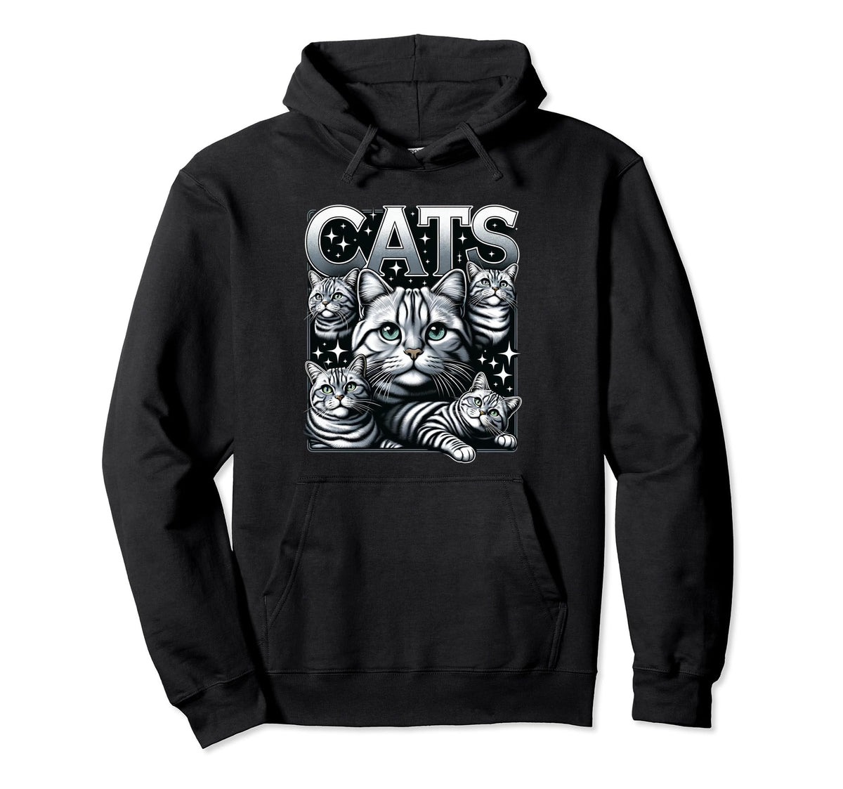 Cat Bootleg Grunge 90S Hoodie - Fun Novelty Design Unisex