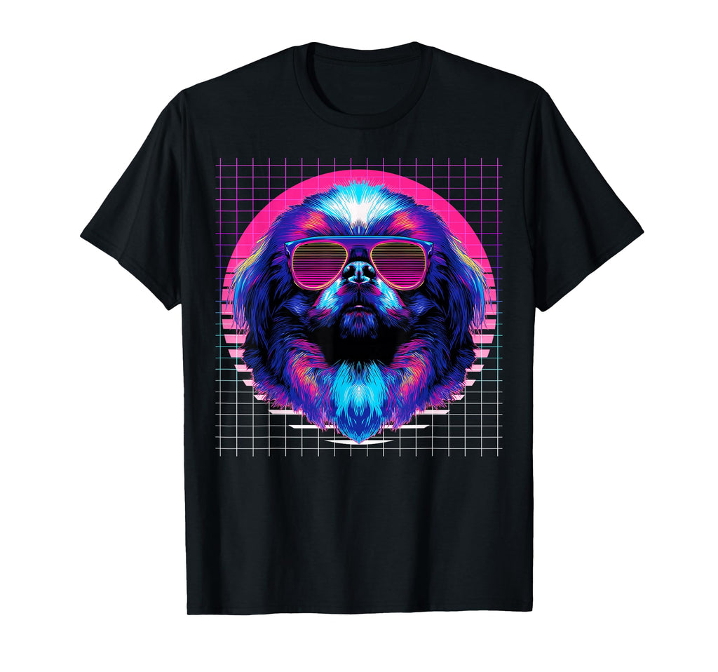Pekingese Sunglasses Dog T-Shirt - Casual Everyday Wear for Adults