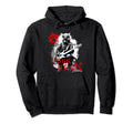 Distressed Cat Playing Guitar 90S Grunge Hoodie - Custom Art Print Unisex