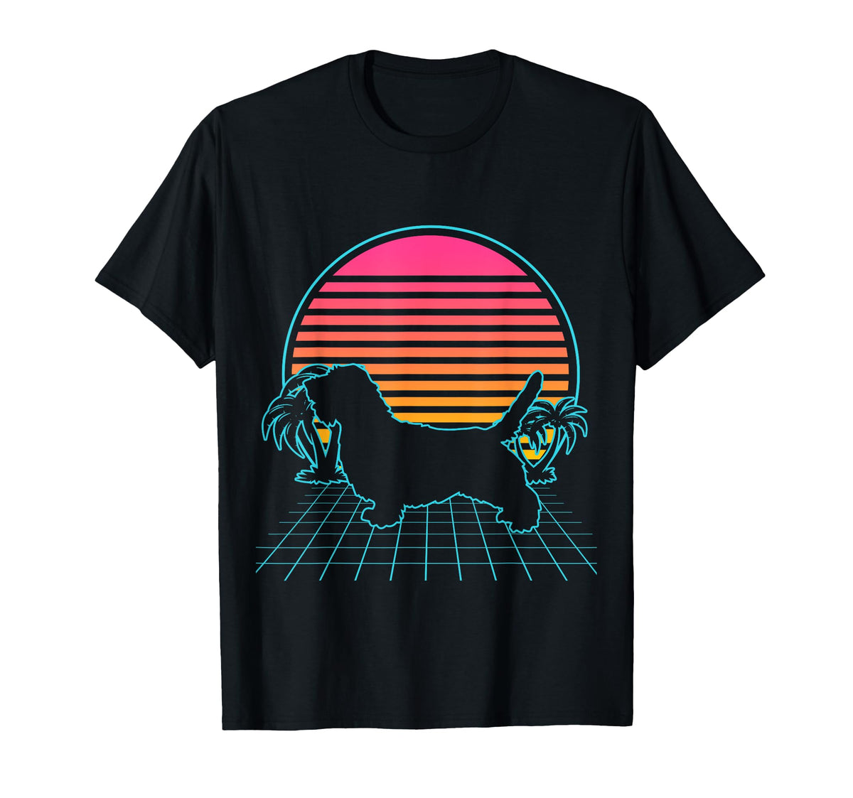 Pbgv 70S 80S Vaporwave Aesthetic Dog T-Shirt - Novelty Apparel Men Women