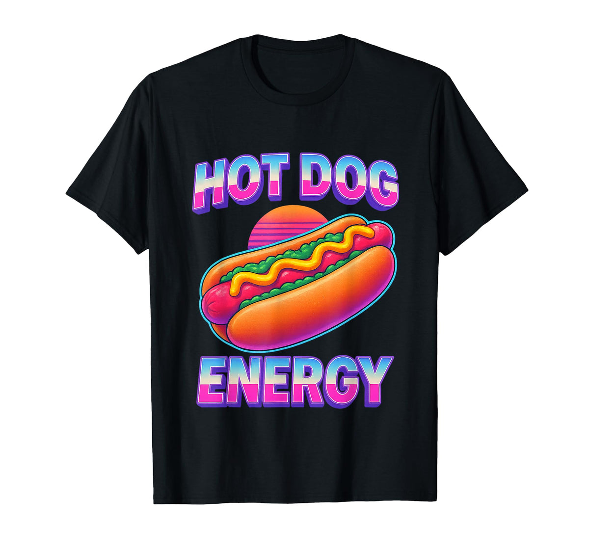 Funny Hot Dog Y2K Vaporwave Aesthetic T-Shirt - Unique Graphic Unisex