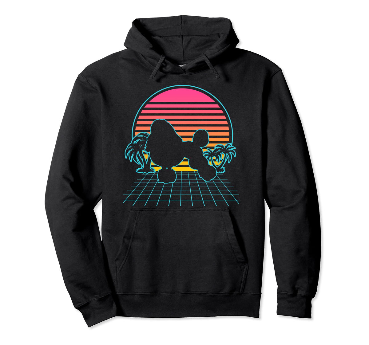 Poddle Dog 80S Vaporwave Aesthetic Funny Hoodie - Streetwear Style Unisex