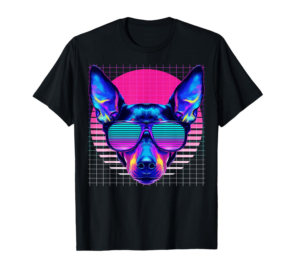 Miniature Pinscher Sunglasses Dog T-Shirt - Fun Novelty Design Unisex
