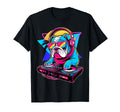 Pug Dj Vaporwave Aesthetic Dog T-Shirt - Novelty Apparel Men Women