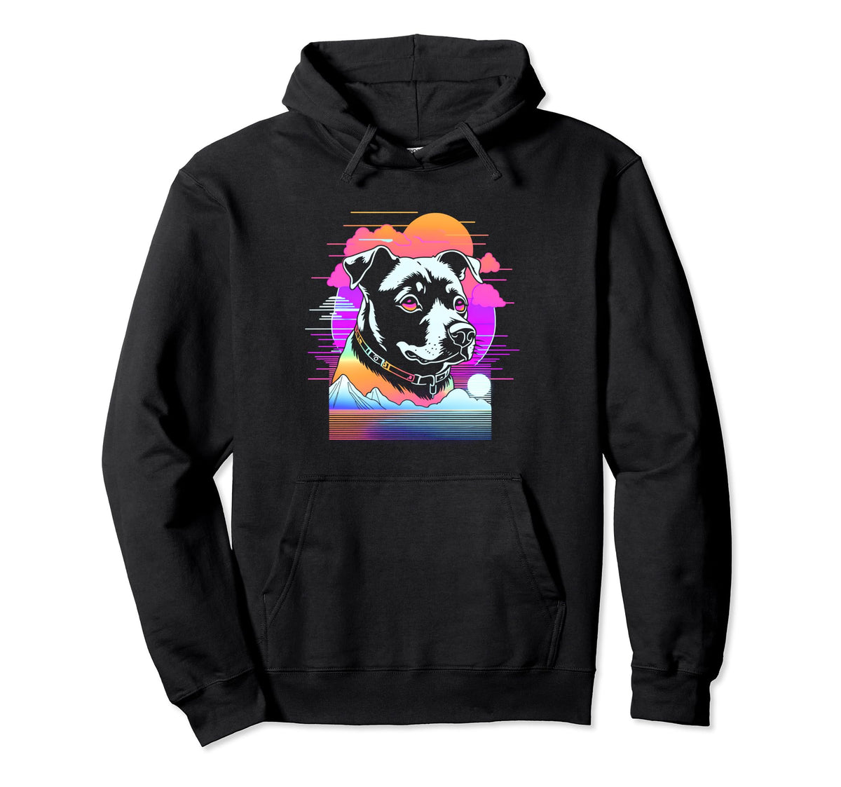Inspired Vaporwave Aesthetic Dog Hoodie - Streetwear Style Unisex