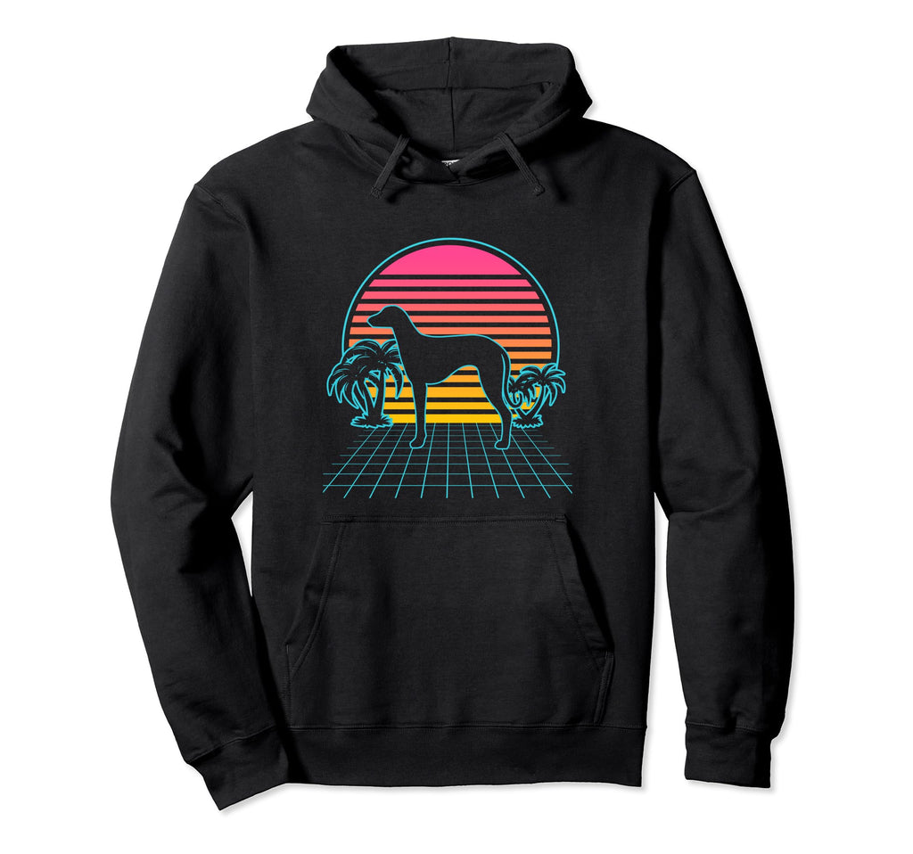 Sloughi Dog 80S Vaporwave Aesthetic Puppy Hoodie - Graphic Print for Adults