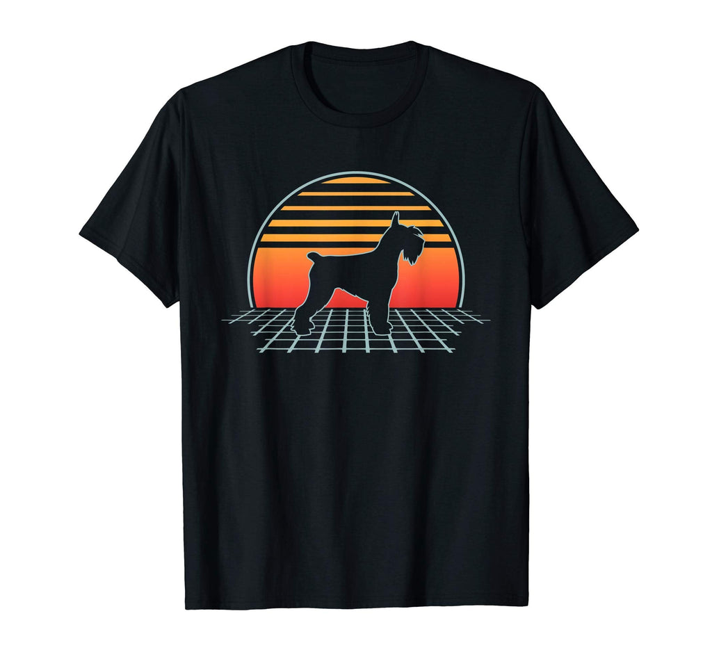 Schnauzer Dog 80S Animal Vaporwave T-Shirt - Custom Art Print Unisex