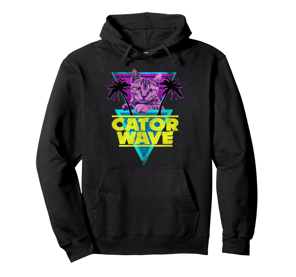 Catorwave 80S Retrowave Cat 90S Vaporwave Hoodie - Custom Art Print Unisex