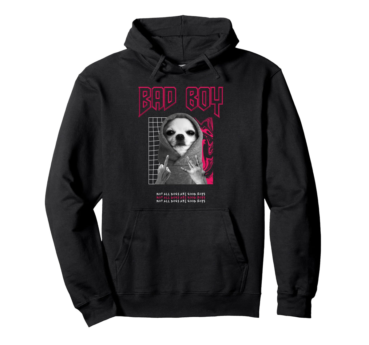 Bad Dog Sad Aesthetic Edgy Streetwear Hoodie - Streetwear Style Men Women