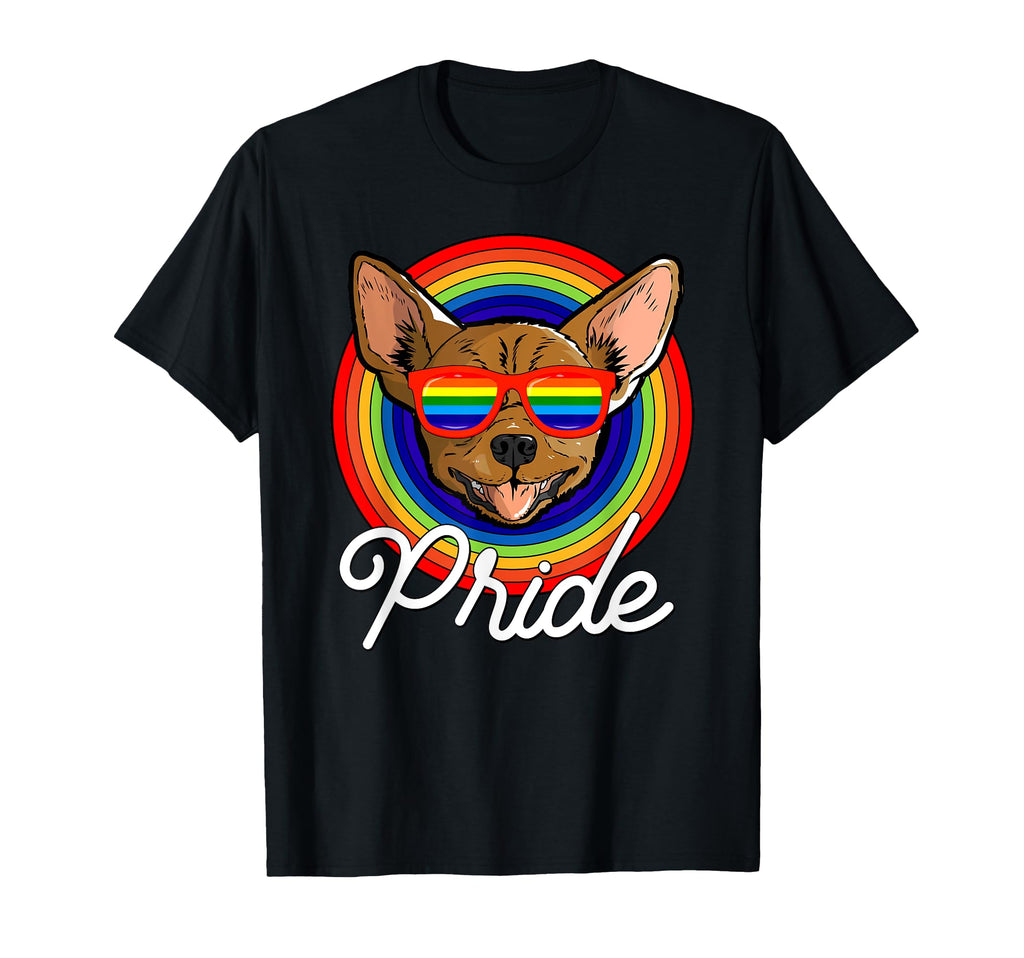 Chihuahua Lgbt Pride Dog Rainbow T-Shirt - Streetwear Style Men Women