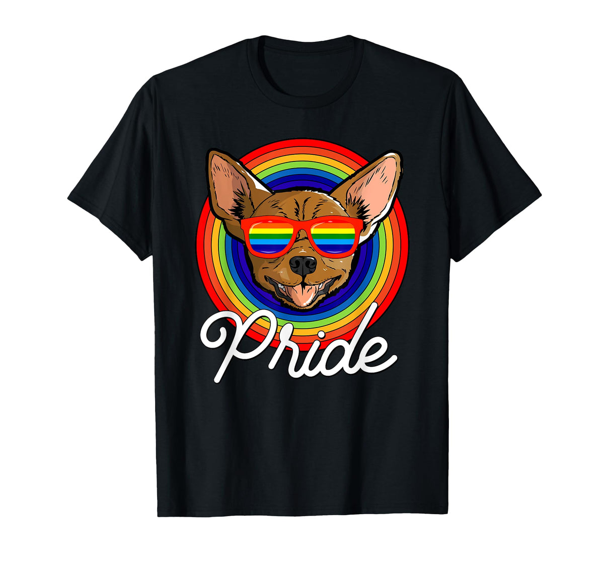 Chihuahua Lgbt Pride Dog Rainbow T-Shirt - Streetwear Style Men Women