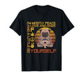 Im Mostly Peace Love And Dogs And T-Shirt - Aesthetic Graphic Men Women