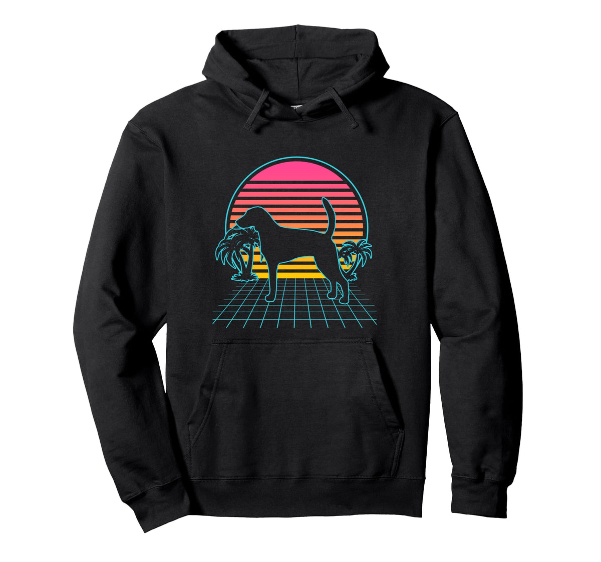 American Foxhound Dog 80S Vaporwave