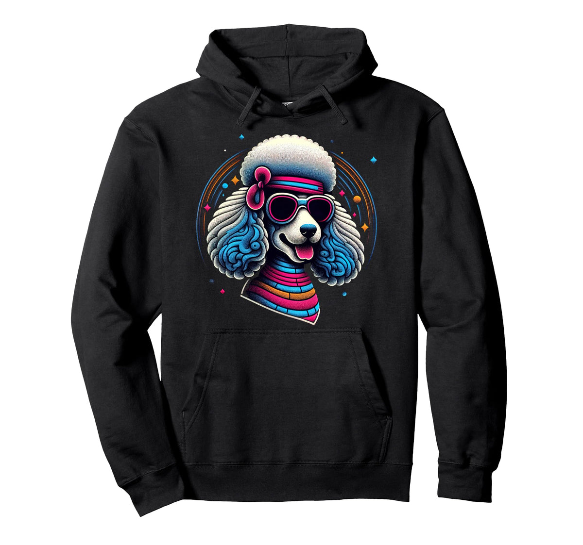 Fun Disco Poodle Groovy Poodle Dog Lover Hoodie - Trendy Graphic Unisex