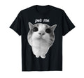 Funny Silly Cat Pet Me Meme Unhinged 90S T-Shirt - Custom Art Print Unisex