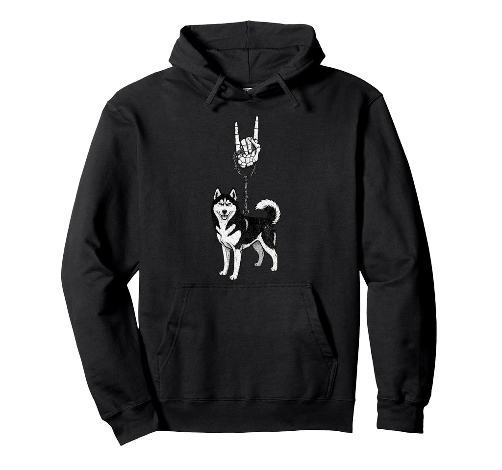 Siberian Husky Dog Mushing 90S Alt Metal Hoodie - Fun Novelty Design Unisex