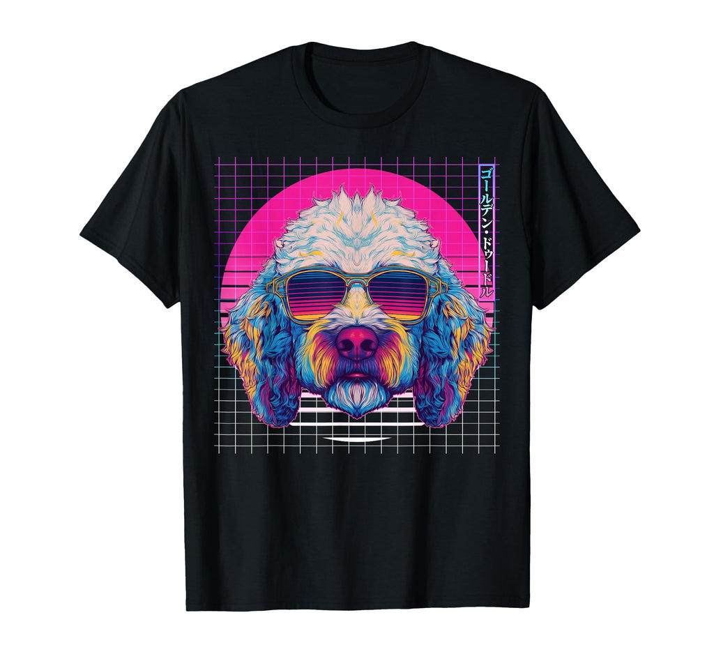 Golden Doodle Sunglasses Dog T-Shirt - Minimalist Print for Adults