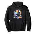 Sunset Vaporwave Aesthetic Dog Hoodie - Minimalist Print Unisex
