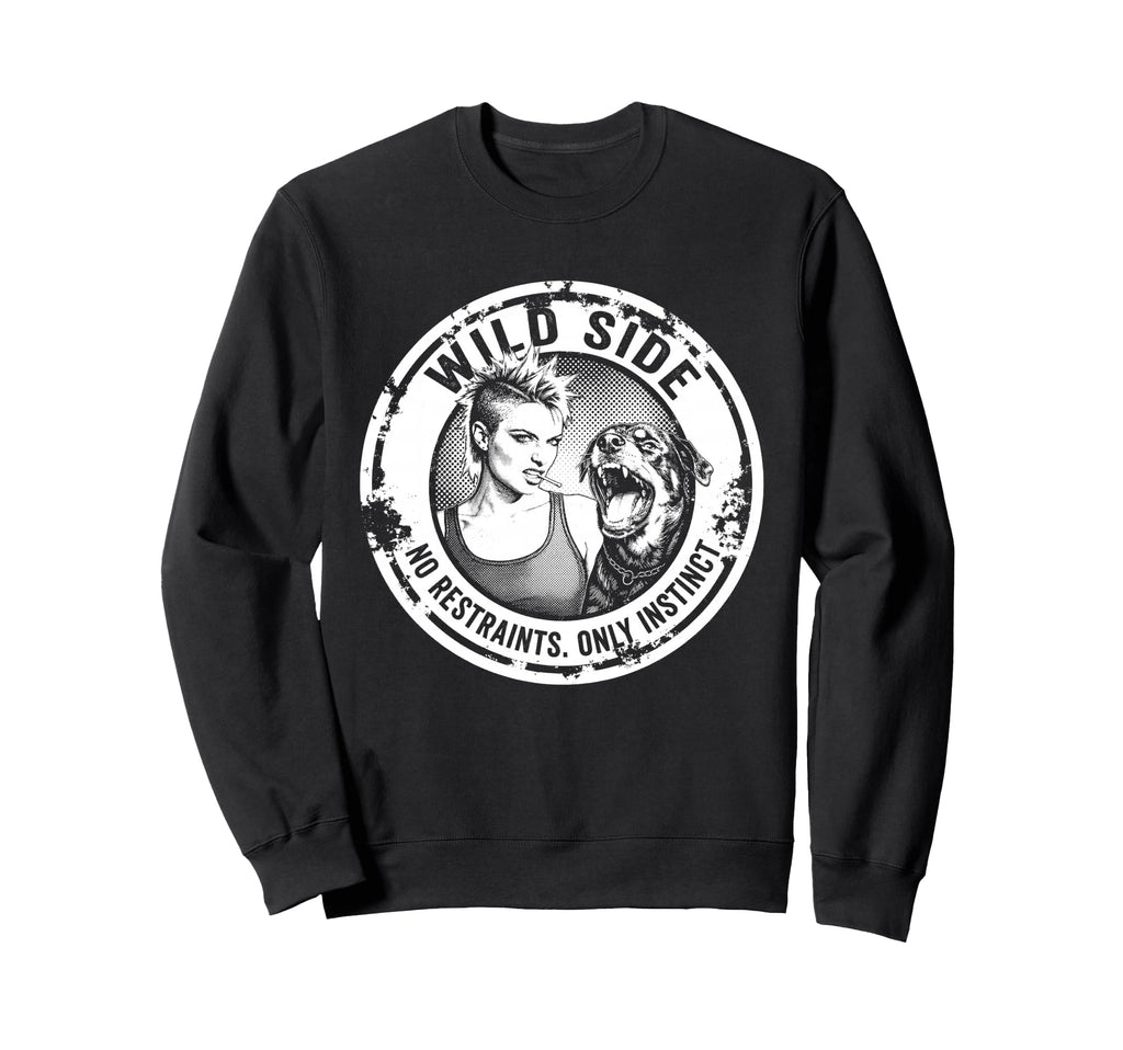 Punk And Dog 90S Grunge Badge Sweatshirt - Streetwear Style Men Women