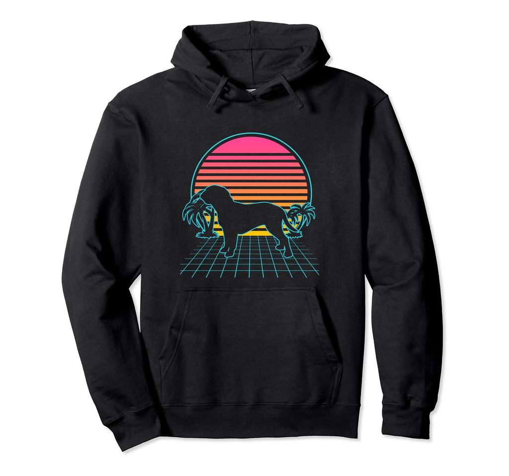 Dogue De Bordeaux Dog 80S Vaporwave Hoodie - Streetwear Style Men Women