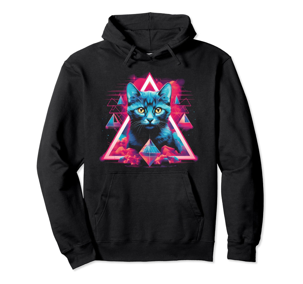 Cat Vaporwave Retrowave Aesthetic Hoodie - Streetwear Style Unisex