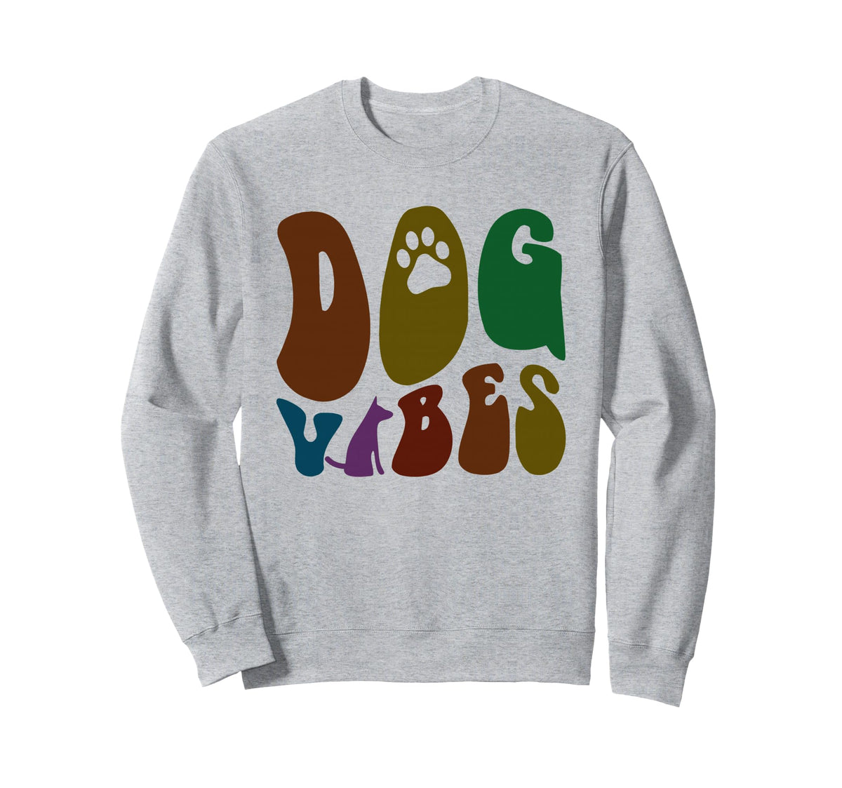 Groovy Dog Vibes Rescue Saving Paws Sweatshirt - Custom Art Print Unisex