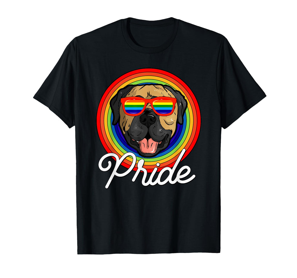 Mastiff Lgbt Pride Dog Rainbow T-Shirt - Fun Novelty Design Unisex