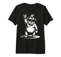 Funny Bulldog Loving Rock And Roll T-Shirt - Fun Novelty Design Men Women