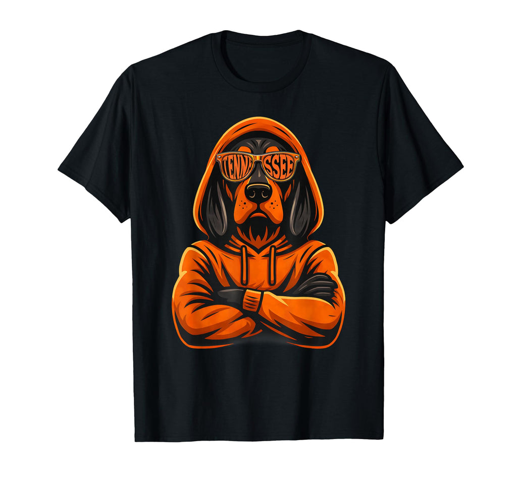 Tennessee Dog Shaped Sunglasses Varsity T-Shirt - Graphic Print Men Women