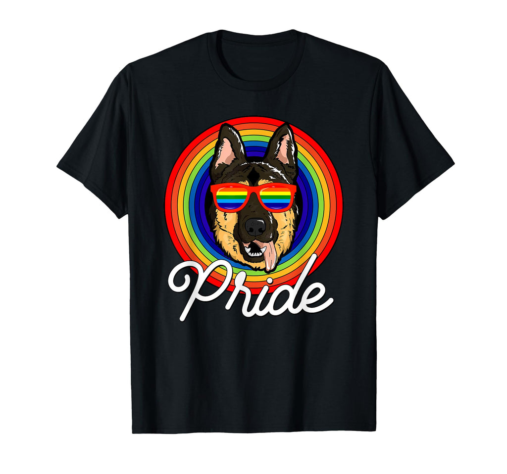 German Shepherd Lgbt Pride Dog T-Shirt - Streetwear Style for Adults