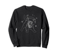 Cat Headphones Stars Silly 90S Sweatshirt - Minimalist Print Men Women