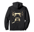 French Bulldog Smoking Cigarette Grunge Hoodie - Unique Graphic for Adults