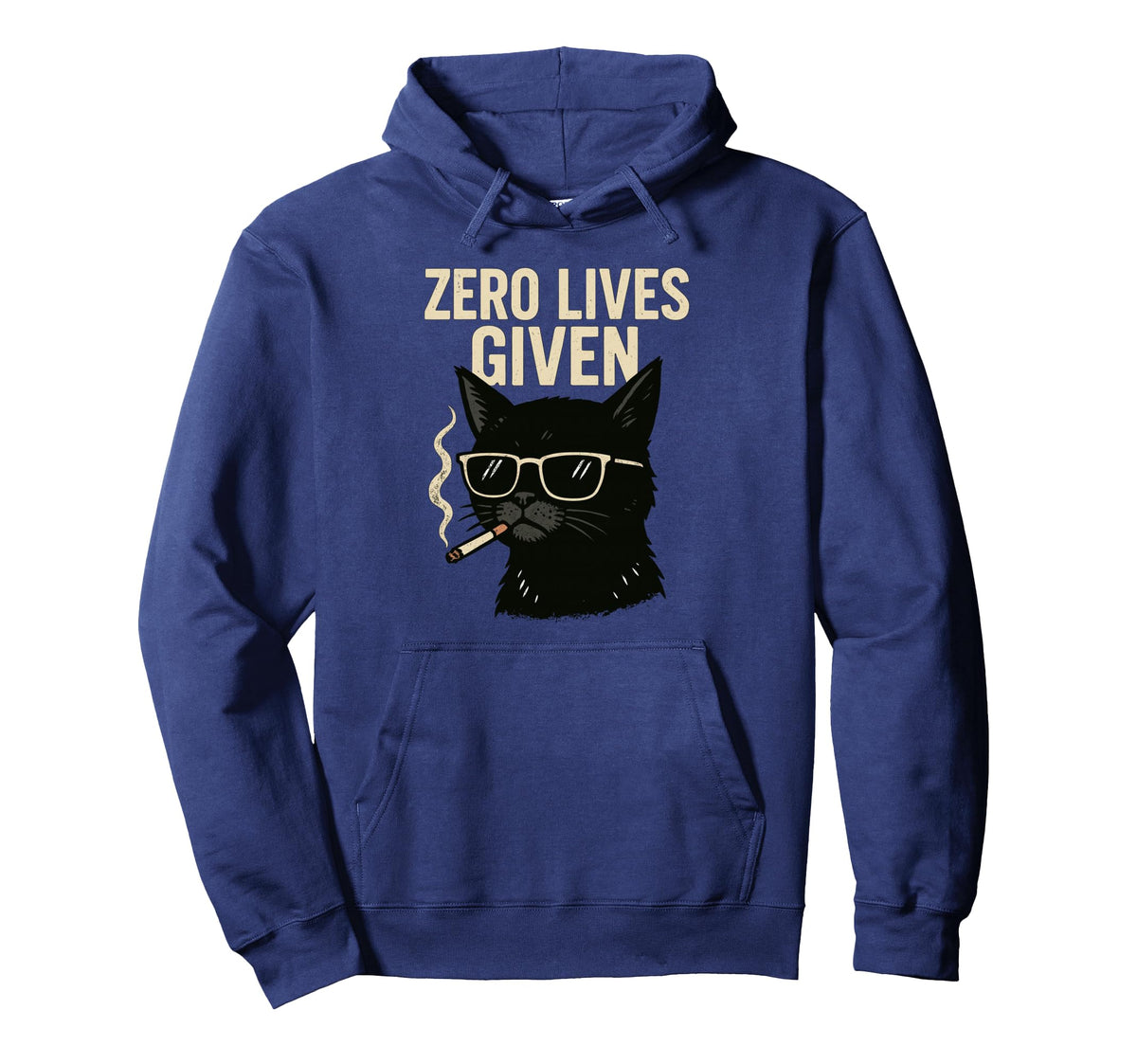 Rebellious Black Cat Smoking Zero Lives