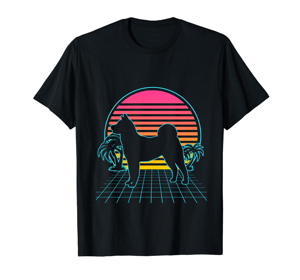 Akita Inu Dog 80S Vaporwave