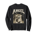 Y2K Cat Silly Angel 90S 2000S Grunge Sweatshirt - Trendy Graphic for Adults