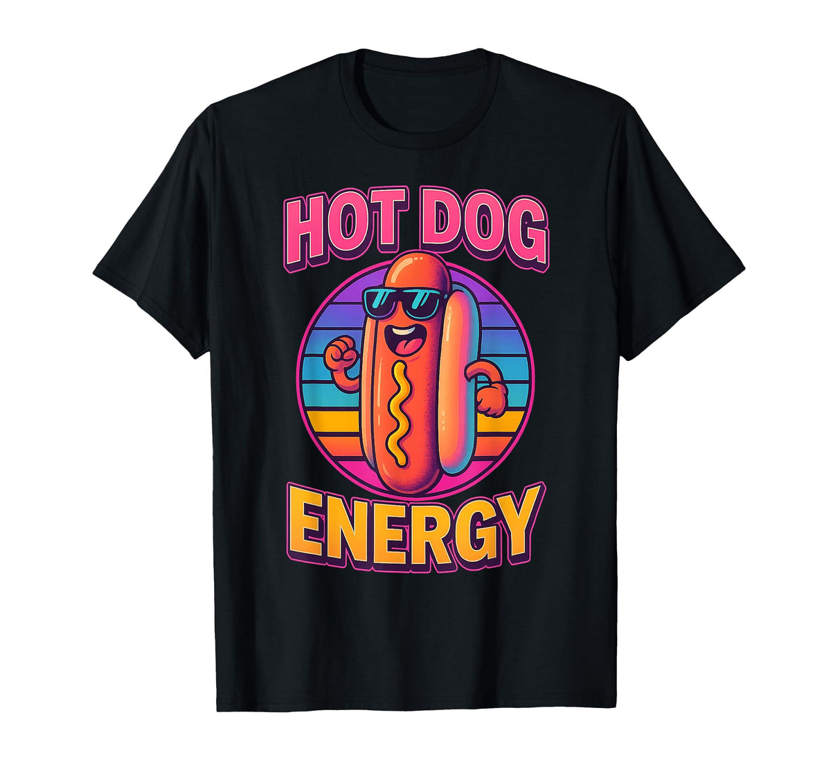 Funny Hot Dog Y2K Vaporwave Aesthetic T-Shirt - Trendy Graphic Men Women