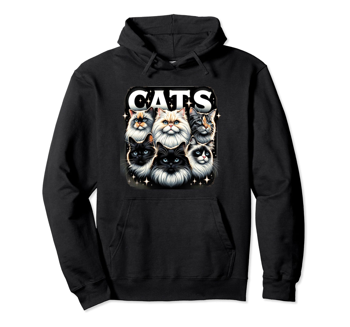 Cat Bootleg Grunge 90S Hoodie - Trendy Graphic Men Women