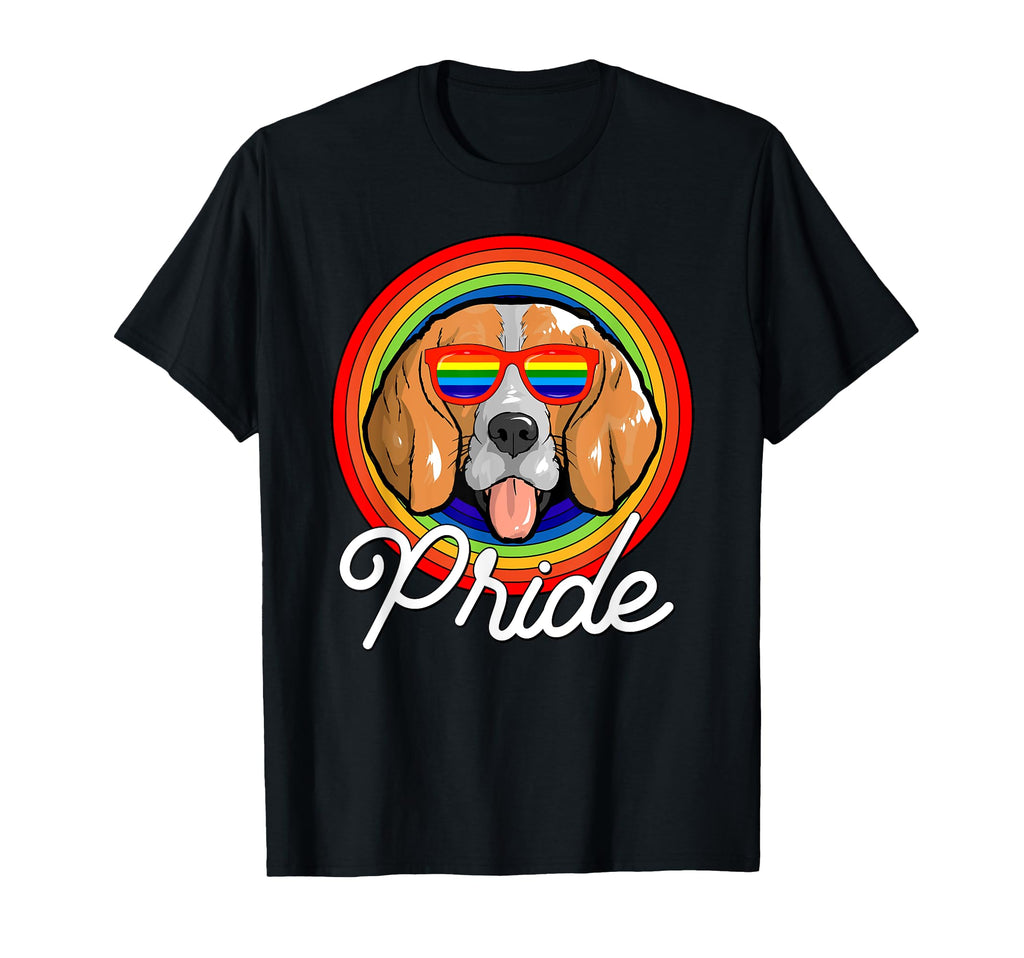 Beagle Lgbt Pride Dog Rainbow T-Shirt - Minimalist Print for Adults