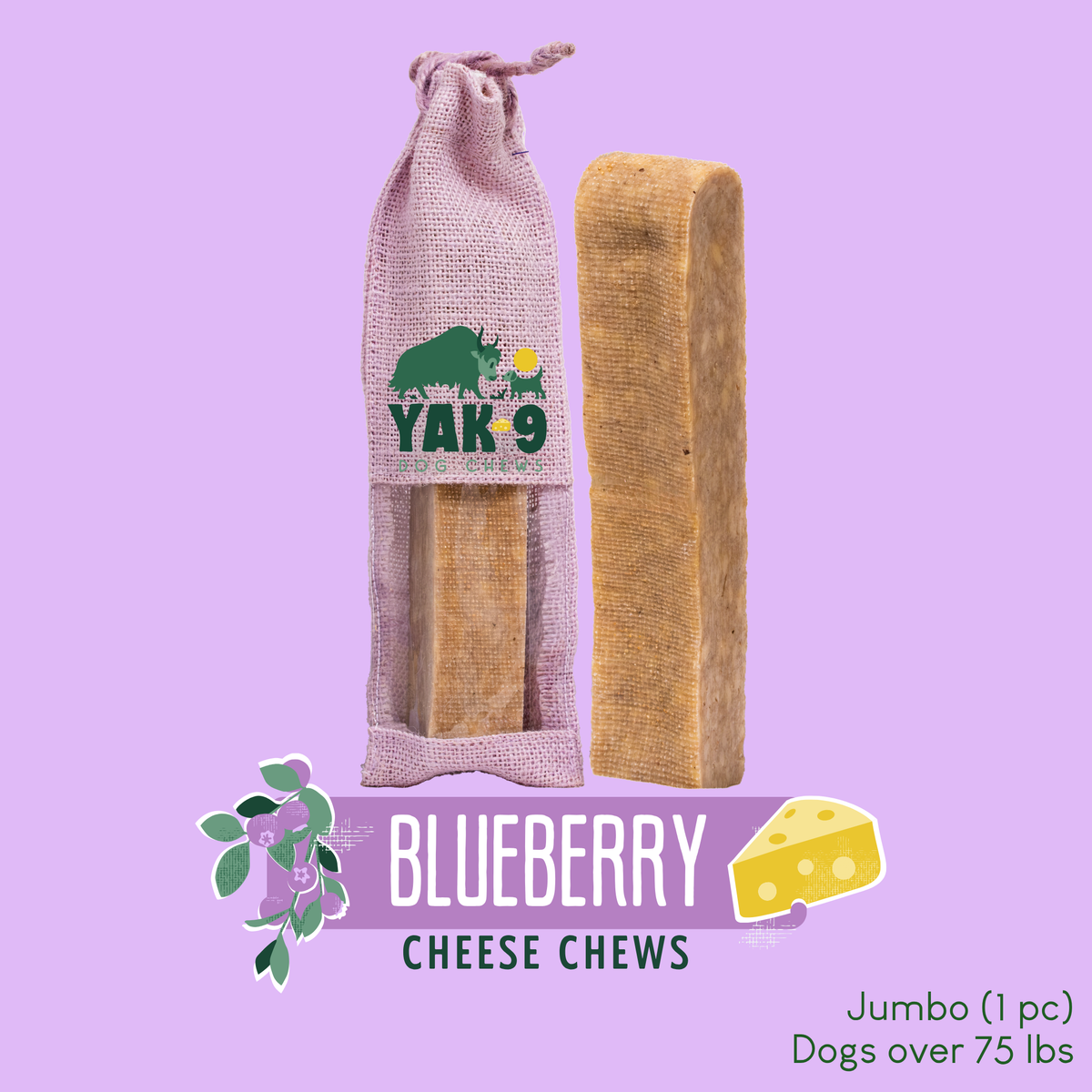 yak9 - Blueberry Yak Chews for Dogs
