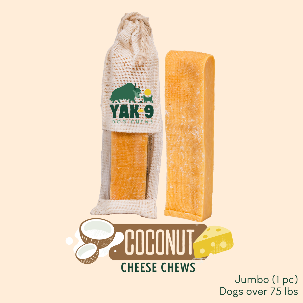 yak9 - Coconut Yak Milk Chews for Dogs