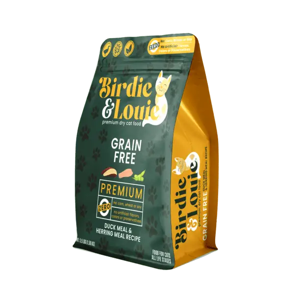 Birdie & Louie 3.5lb Duck Meal & Herring Meal Recipe Dry Cat Food