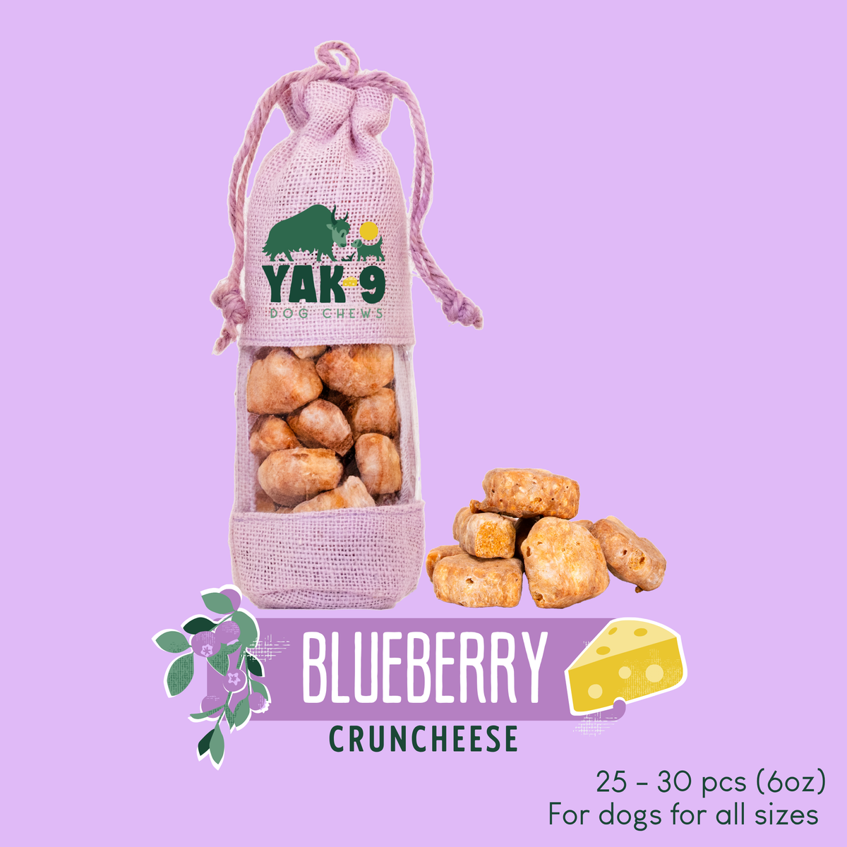 yak9 - Blueberry Yak Chews for Dogs