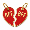 BFF Red Pet ID Tags