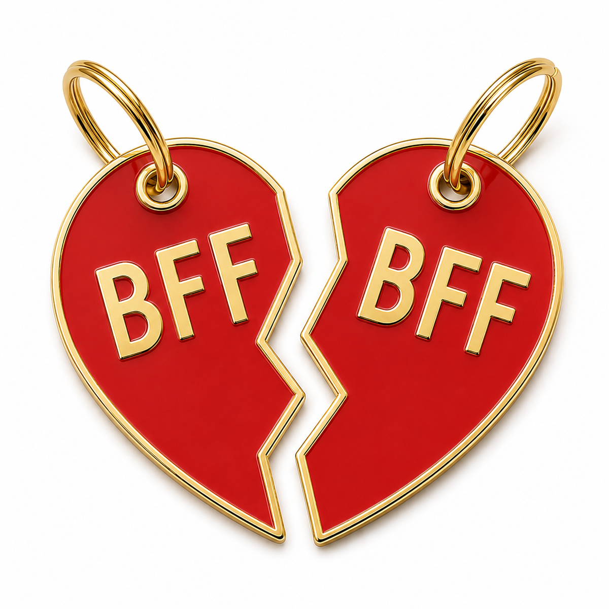 BFF Red Pet ID Tags