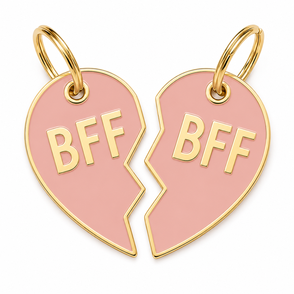BFF Pet ID Tags Pink