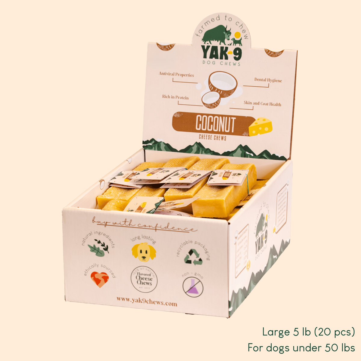 yak9 - Coconut Yak Milk Chews for Dogs