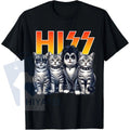Cute Hiss Cats Rock Kittens T-Shirt – Rocking Music Cat Lovers Unisex Graphic Tee